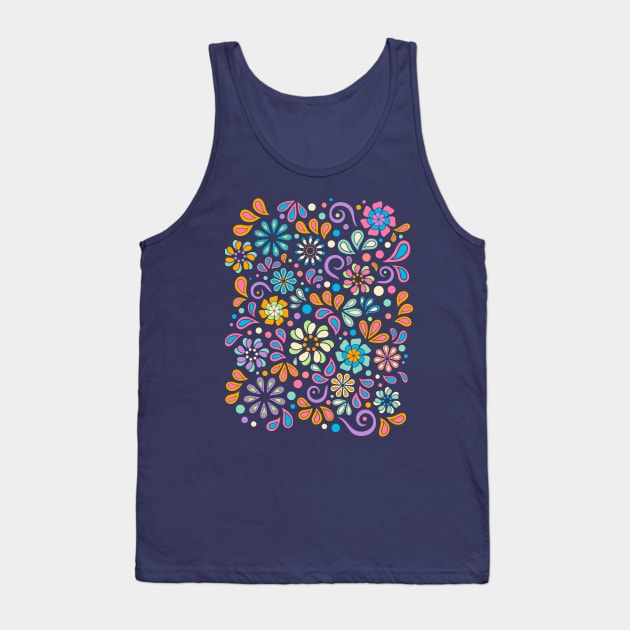 Retro Hippie Vintage Design Tank Top by AlondraHanley